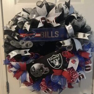 Football House Divided Wreath