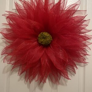 Poinsettia Sunflower Wreath