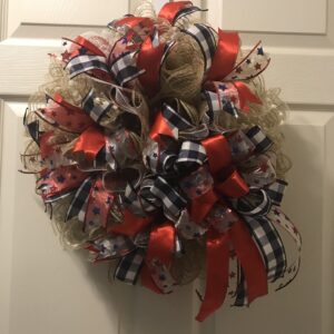 Patriotic Ribbon Wreath