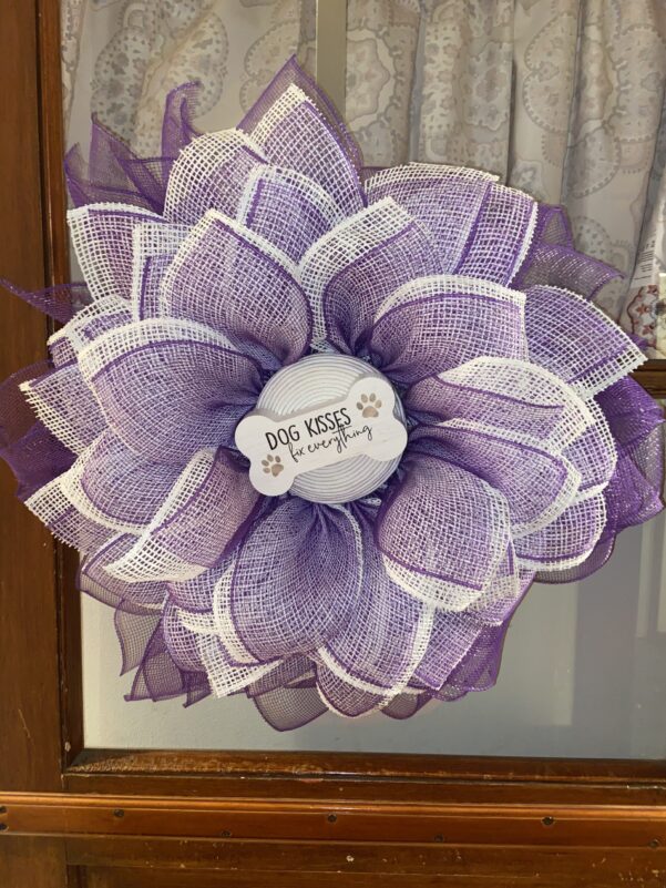 Sunflower Dog Kisses Wreath