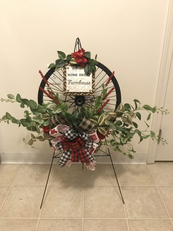 Bike Wheel Wreath