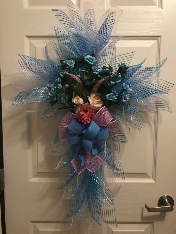 Wreath Cross Blue Wreath