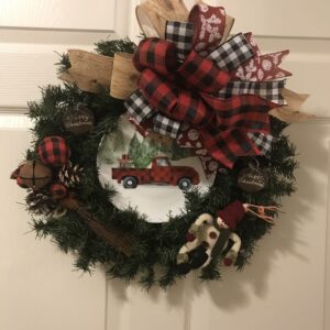 Christmas truck wreath