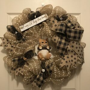 Kitty on a swing Wreath