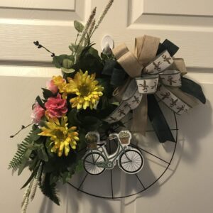 Bike Wheel Wreath