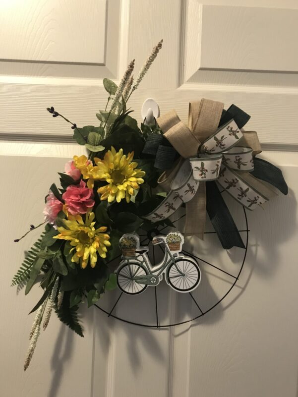 Bike Wheel Wreath