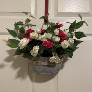 Wall Hanging Galvanized Basket Wreath