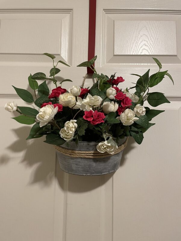 Wall Hanging Galvanized Basket Wreath