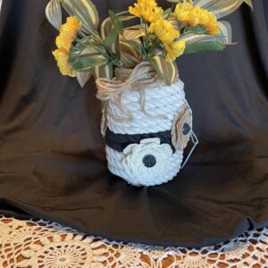 White and Black Vase Centerpiece