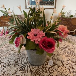 Galvanized Pail Fall Centerpiece