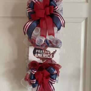Patriotic Vertical Wall Hanging Wreath