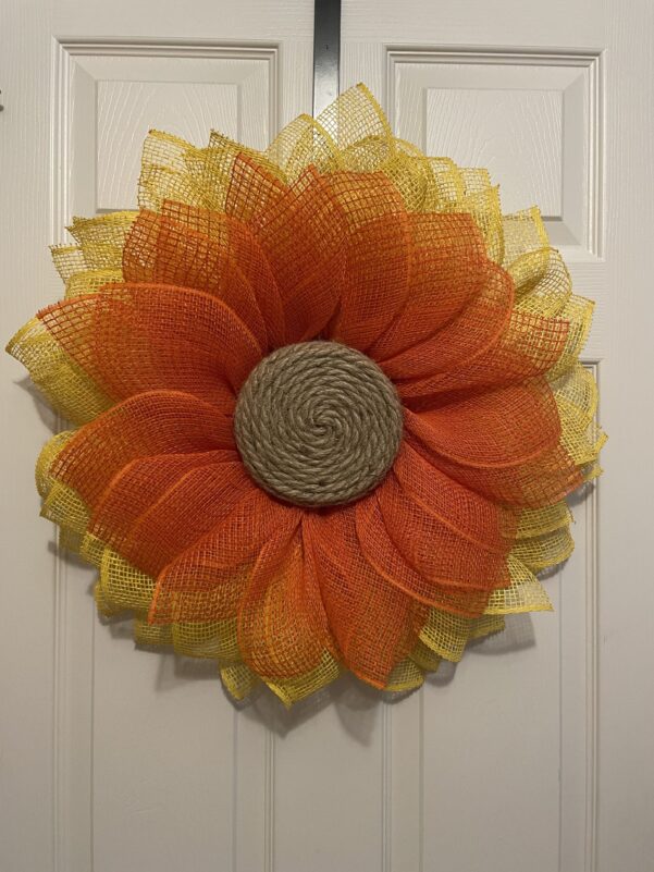 Sunflower Orange and Yellow wreath