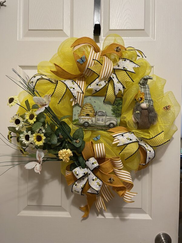 Bumble Bee and Gnome Wreath