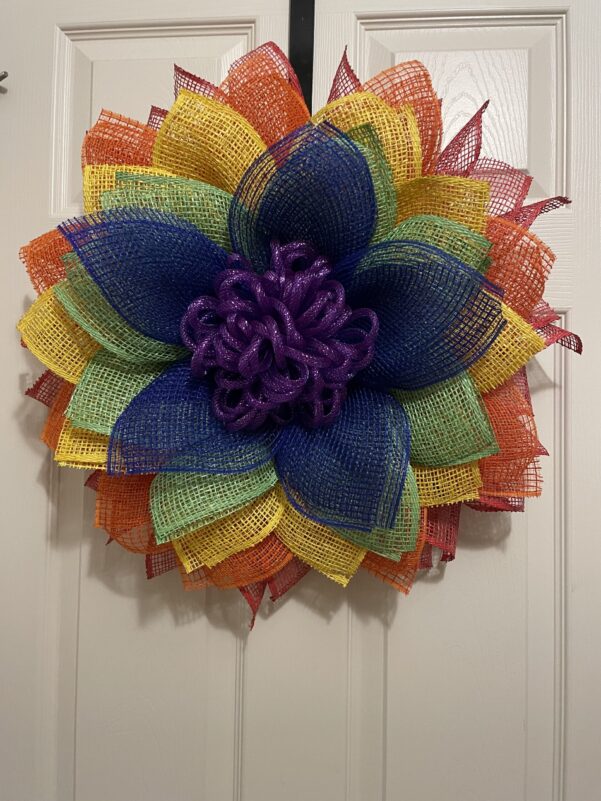 Rainbow Flower Wreath
