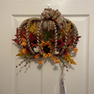 Fall Jute Pumpkin Wall Hanging