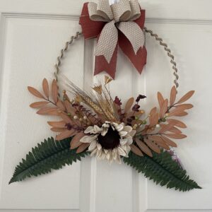 Fall Silver Ring Wreath