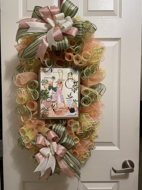 Lady in her Garden vertical Wreath