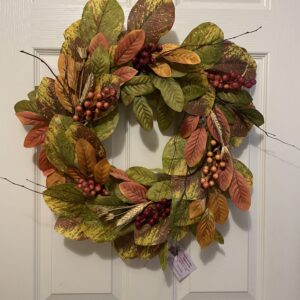 Grapevine Fall leaves and berries wreath