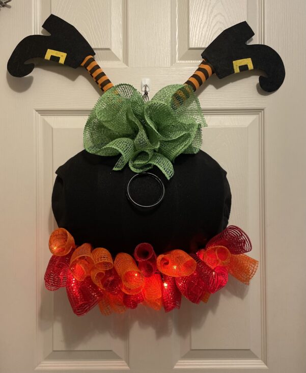 Witch in Cauldron wreath