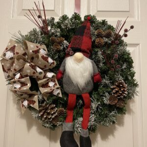 Pine Christmas gnome wreath
