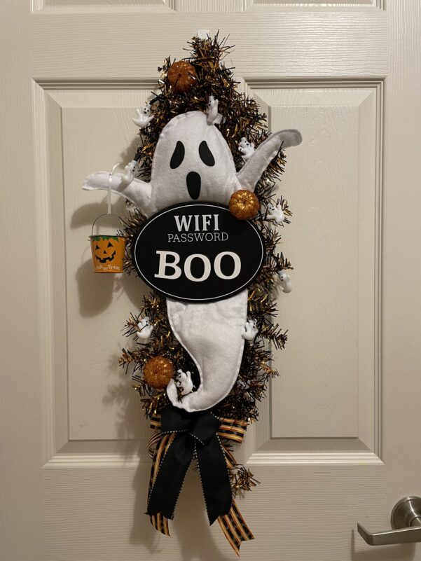 Halloween Boo Ghost wreath swag