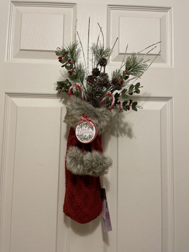 Christmas Stocking Wall Hanging Wreath