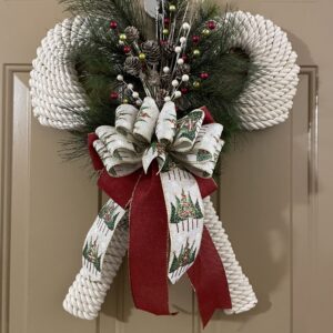 Candy Canes Entangled Wreath