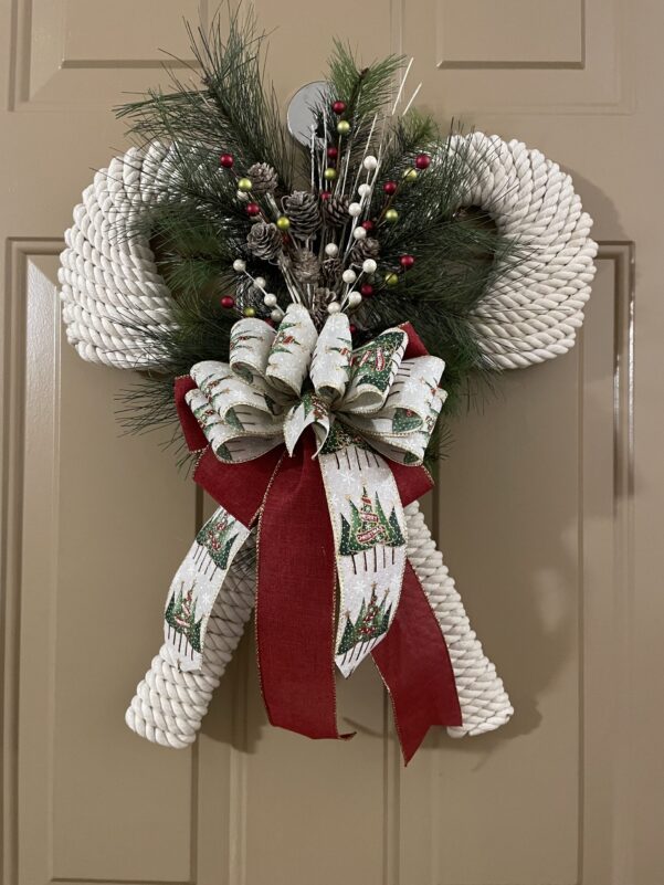Candy Canes Entangled Wreath