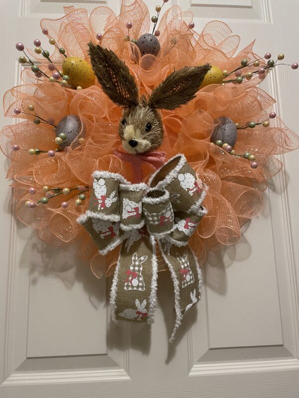 Easter Bunny coral wreath
