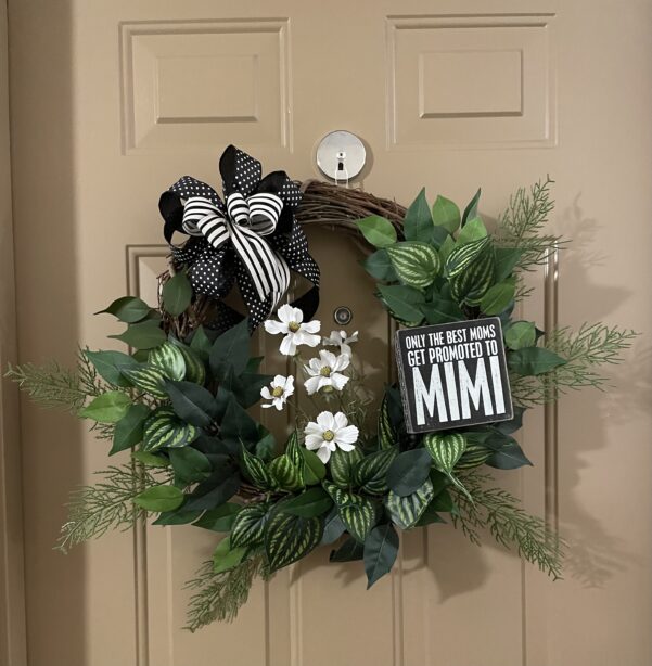 Grapevine Wreath with personal sign