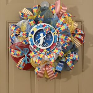 "You are my heart"Autism Wreath