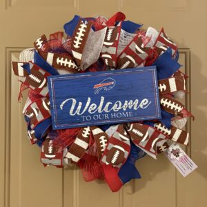 Buffalo Bills Pancake Welcome wreath