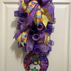 Autism Vertical Swag  Wreath