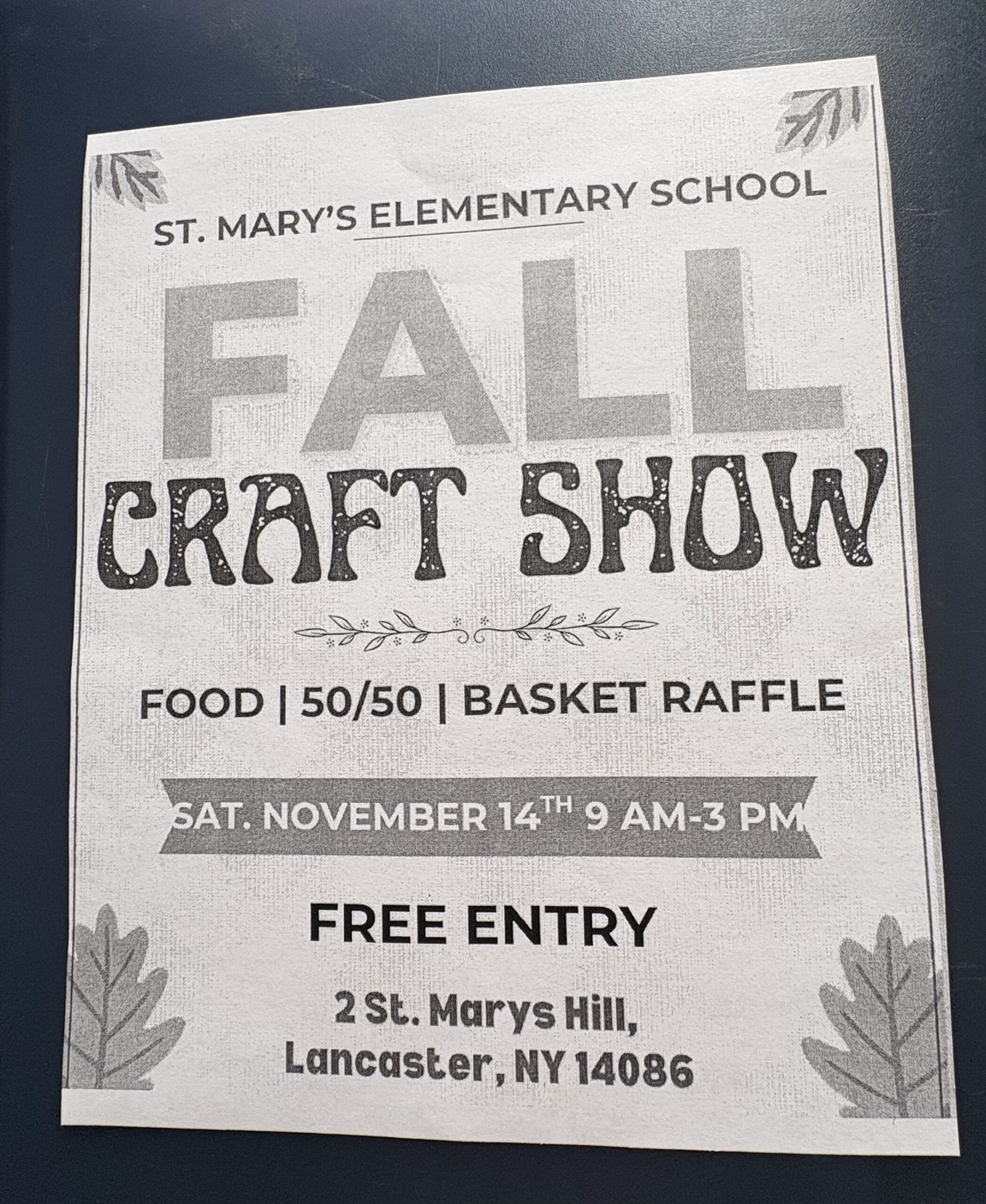 St. Mary's Fall Craft and Vendor Show