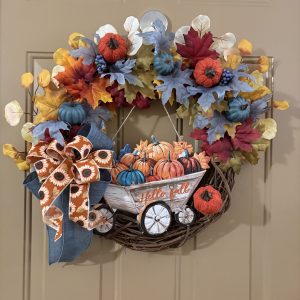Hello Fall orange and blue